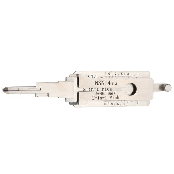 Lishi NSN14 Nissan Infiniti 10-Cut 2 in 1 Pick & Decoder DR & BT AG